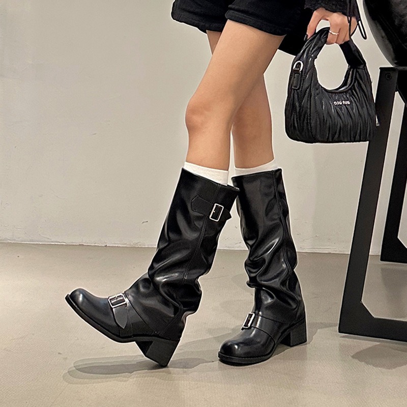 Street Fashion Trend 2025 - 2025Женские ботинки до колена на платформе