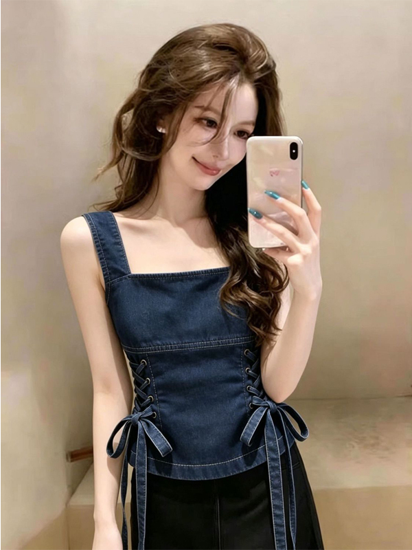 Женский джинсовый жилет синего – обзор и цена Street Fashion Vest